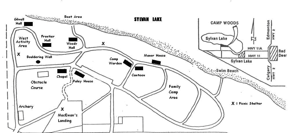 Map to Camp Woods